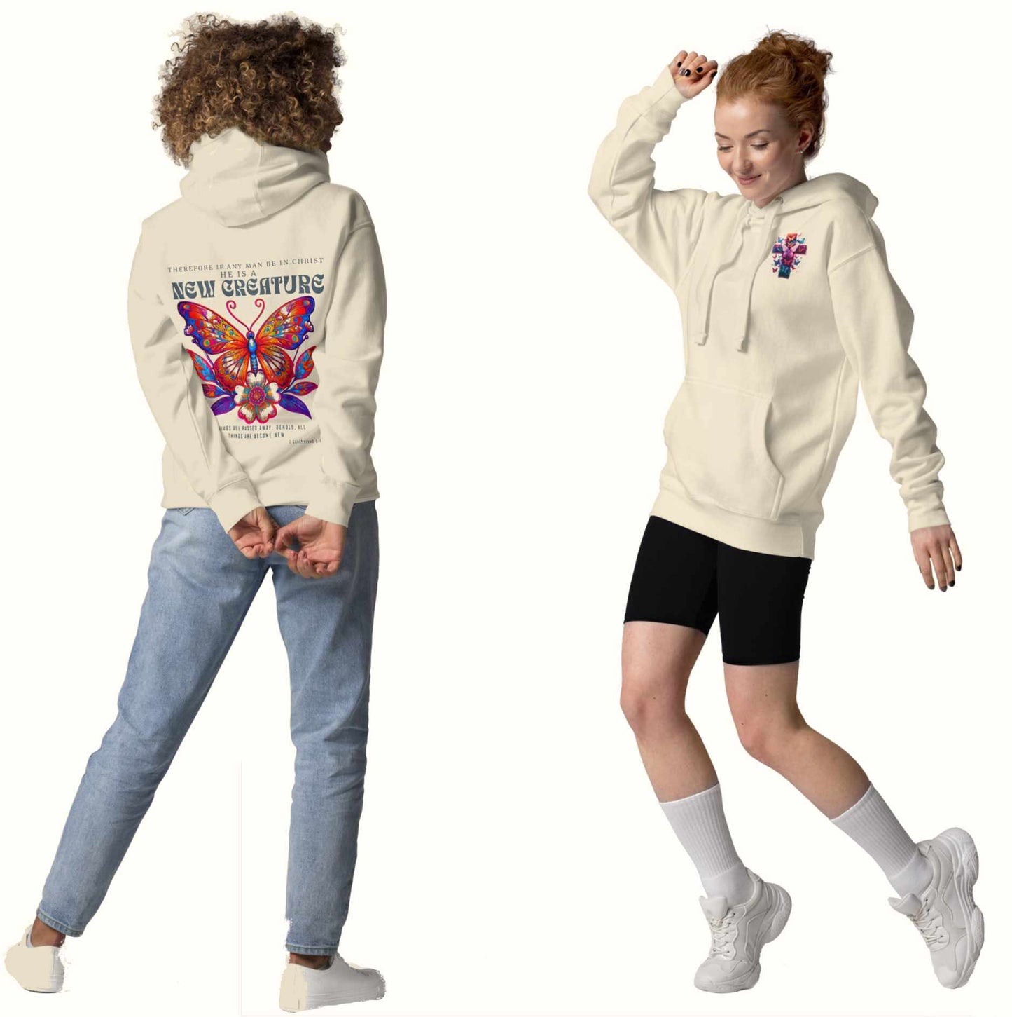 New Creature Premium Hoodie Christian Bible Verse T-Shirt