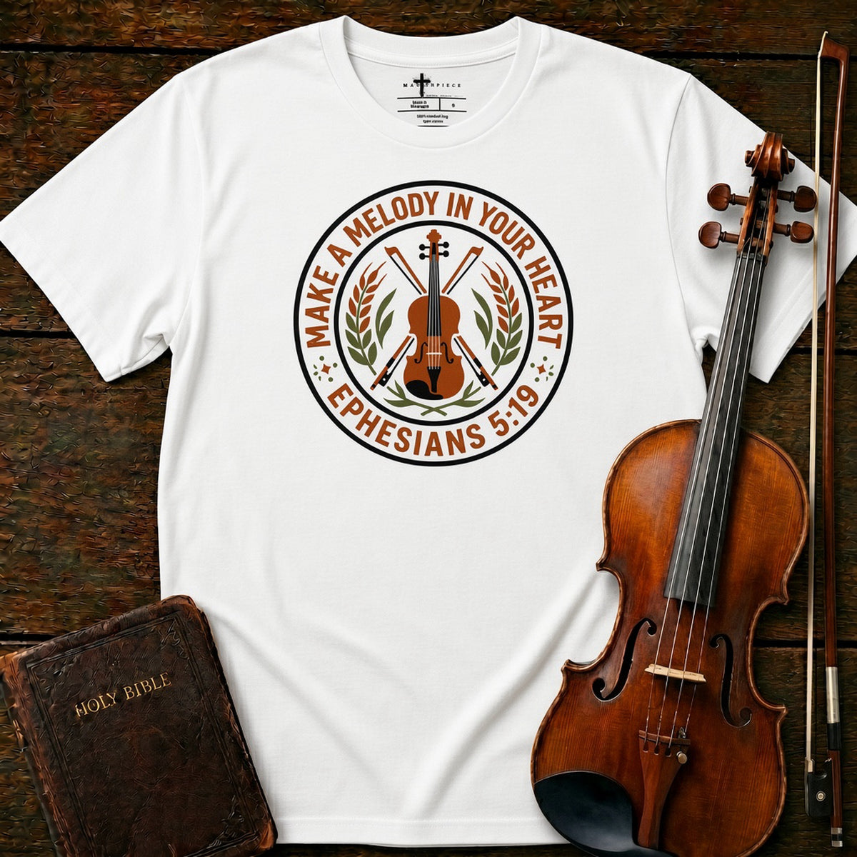 Make a Melody Violin White MasterPiece Shirts
