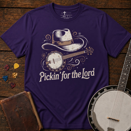 Pickin for the Lord Banjo Team Purple MasterPiece Shirts