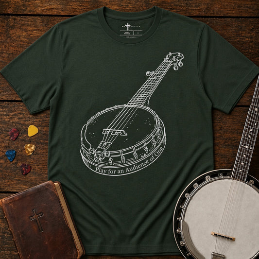 Play for an Audience of One Banjo Heather Emerald MasterPiece Shirts