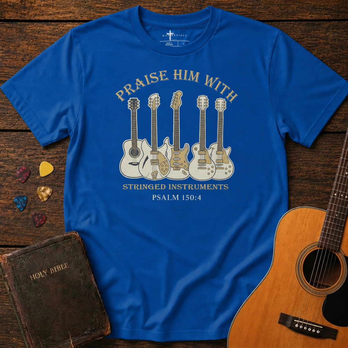 Praise Him With Stringed 5 Guitars True Royal MasterPiece Shirts