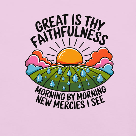 Great is Thy Faithfulness Christian Bible Verse T-Shirt