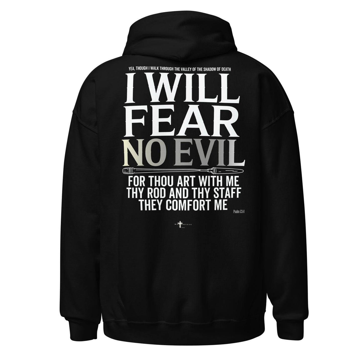 Fear No Evil Hoodie Christian Bible Verse Hoodie