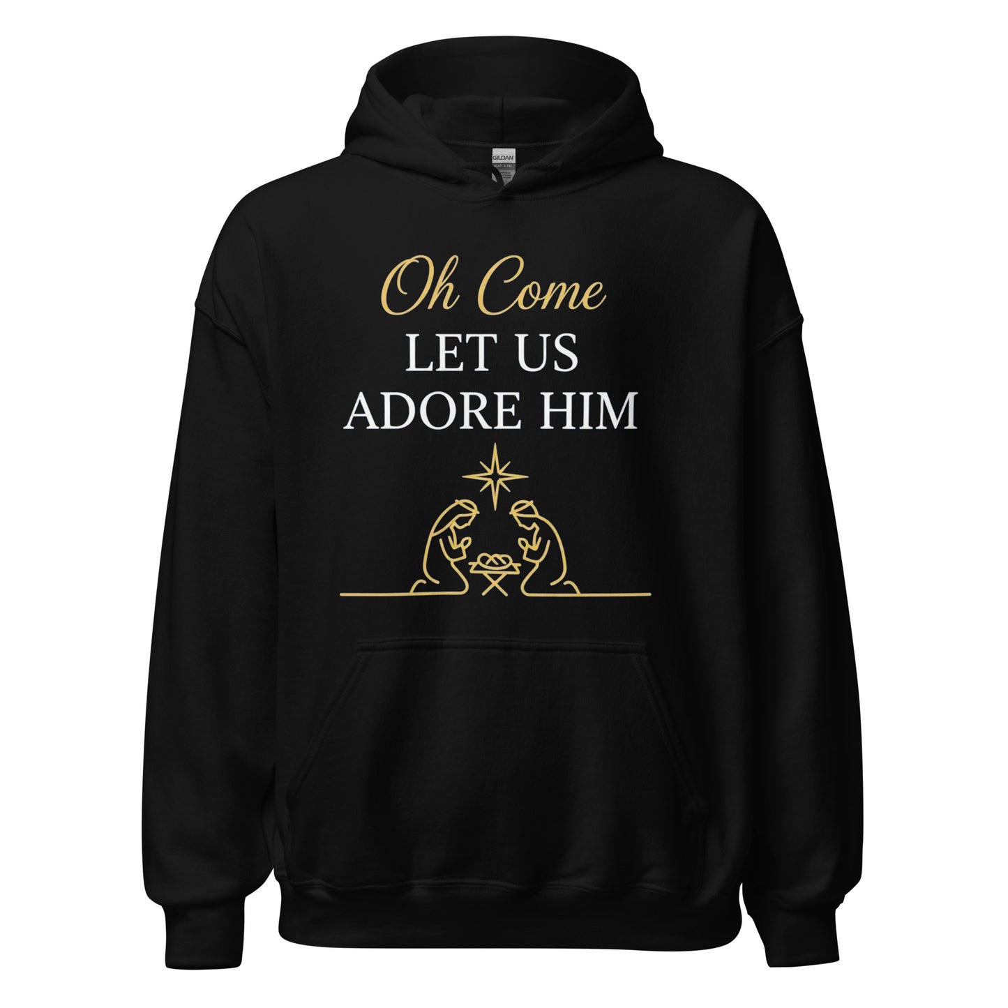 Oh Come let us Adobe Him Christian Christmas Hoodie