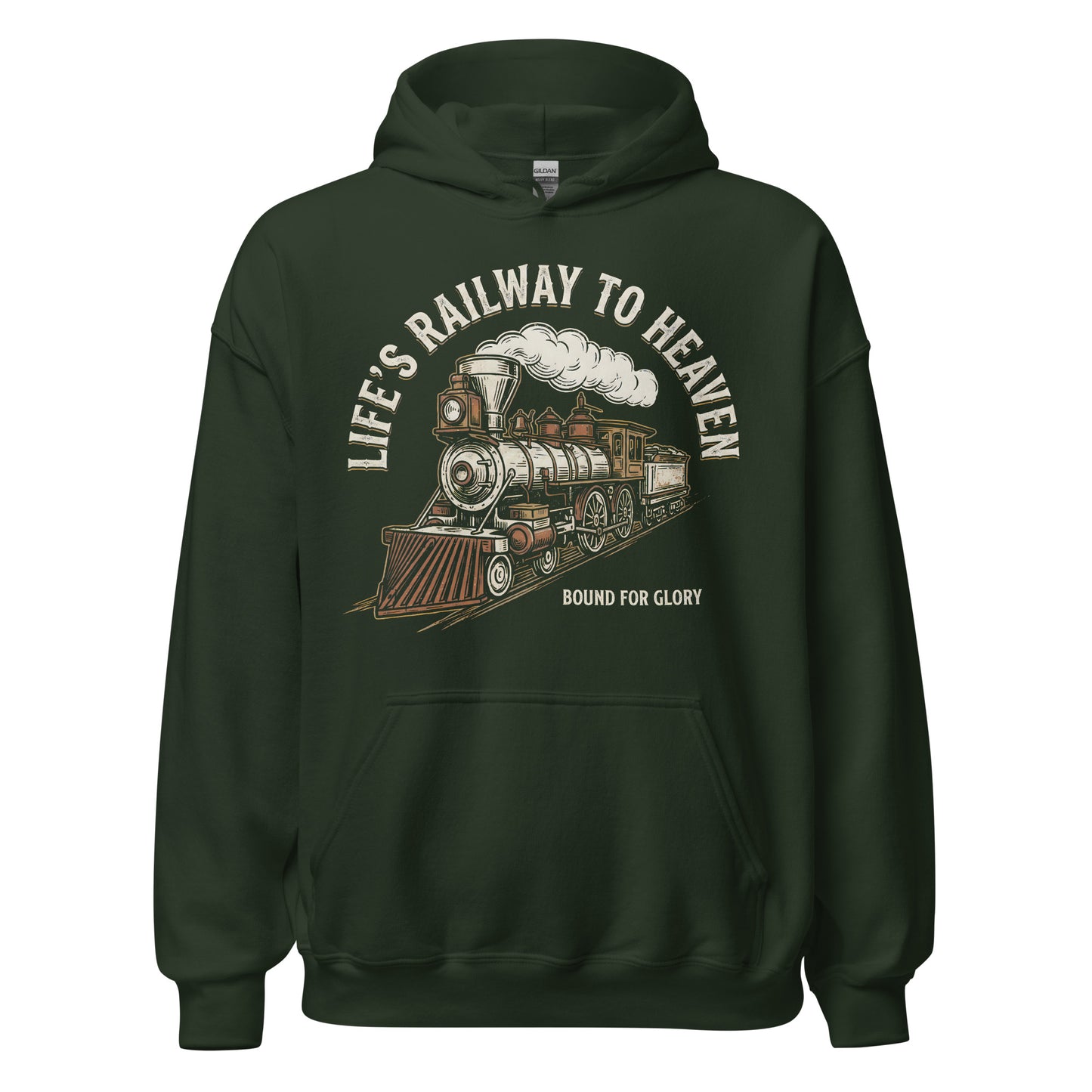 Life's Railway to Heaven Christian hoodie