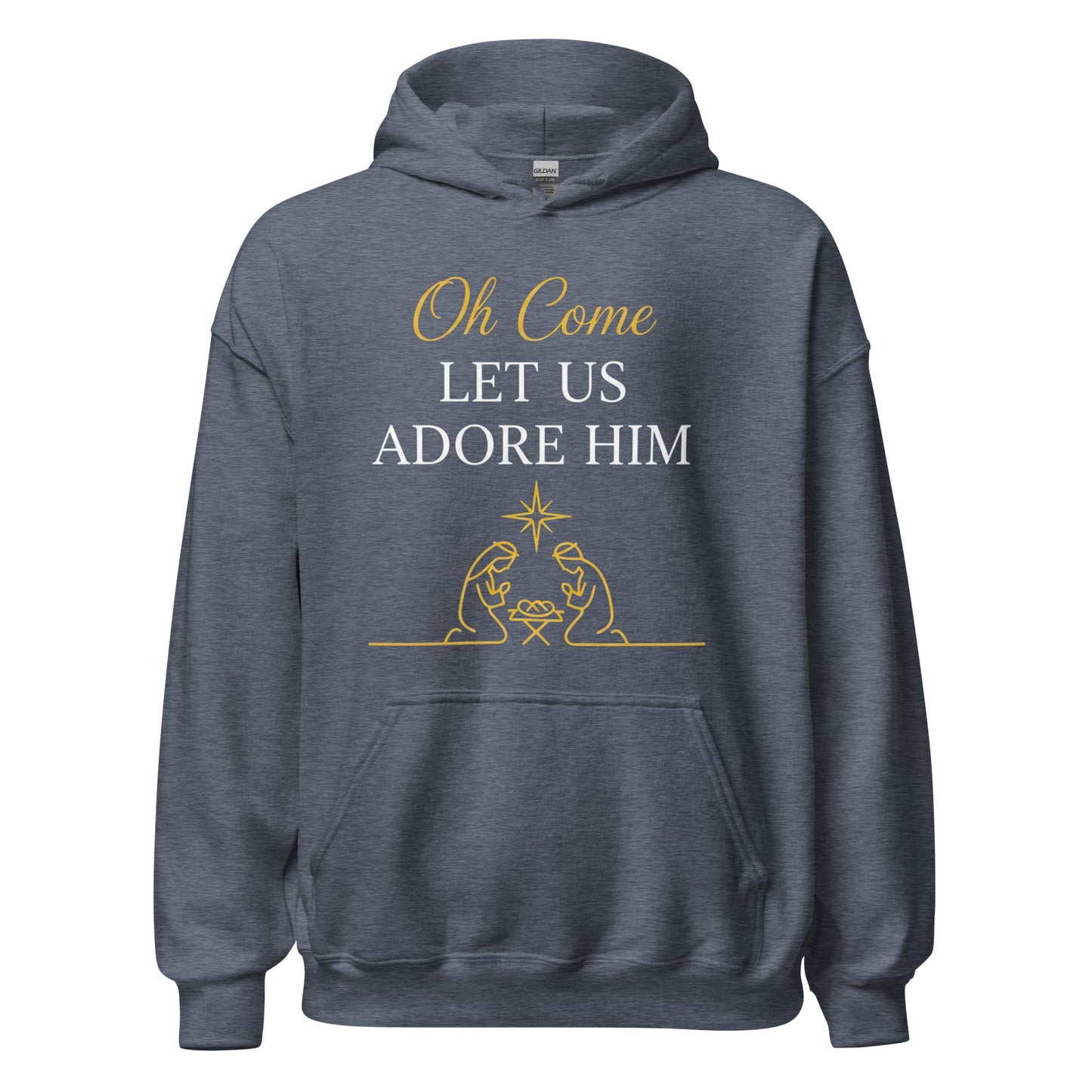 Oh Come let us Adobe Him Christian Christmas Hoodie