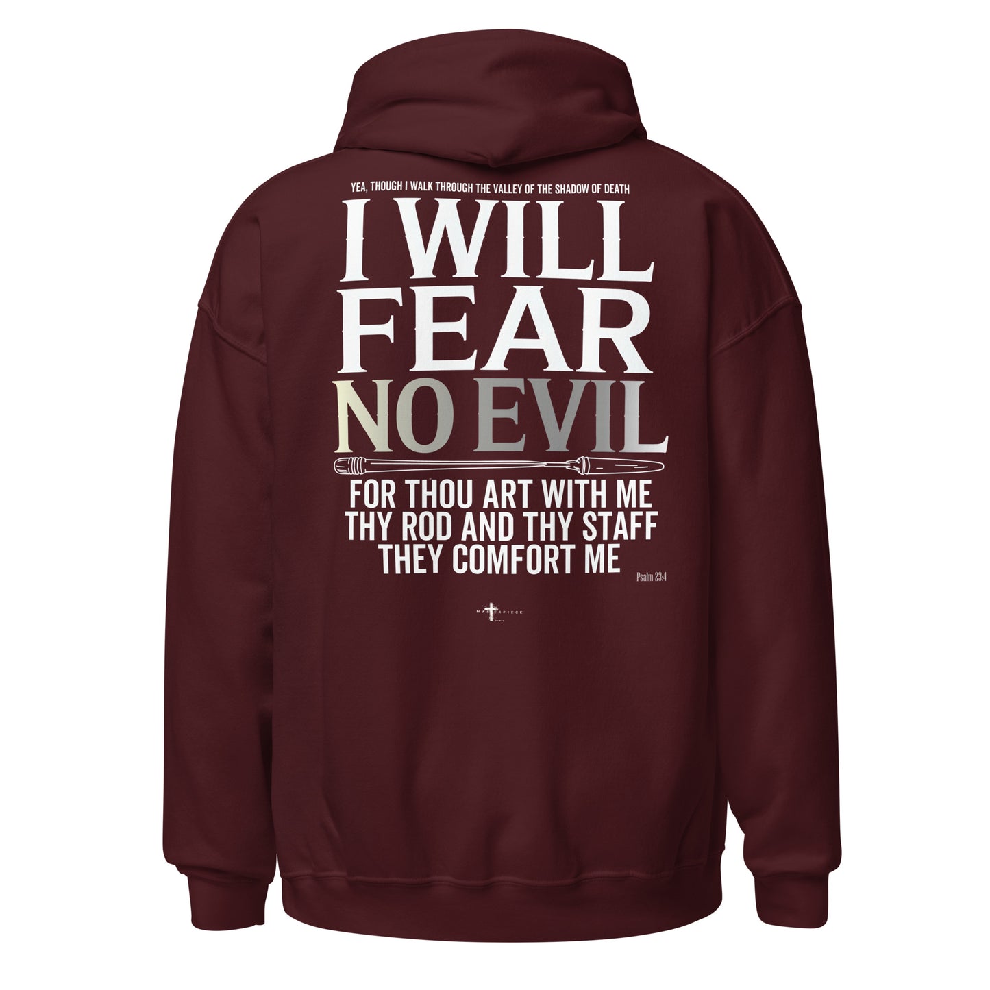 Fear No Evil Hoodie Christian Bible Verse Hoodie