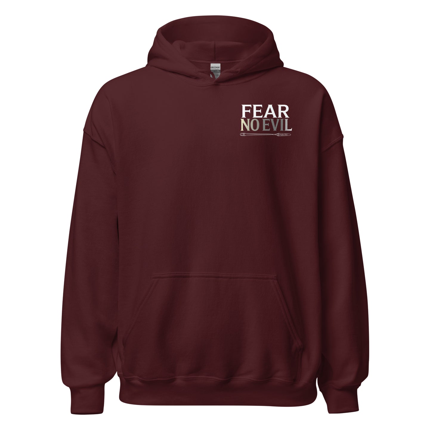 Fear No Evil Hoodie Christian Bible Verse Hoodie