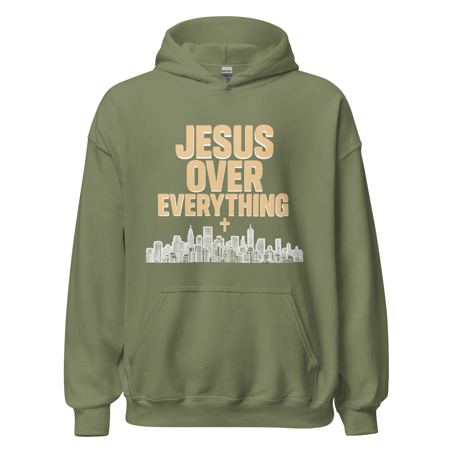 Jesus over Everything Christian hoodie