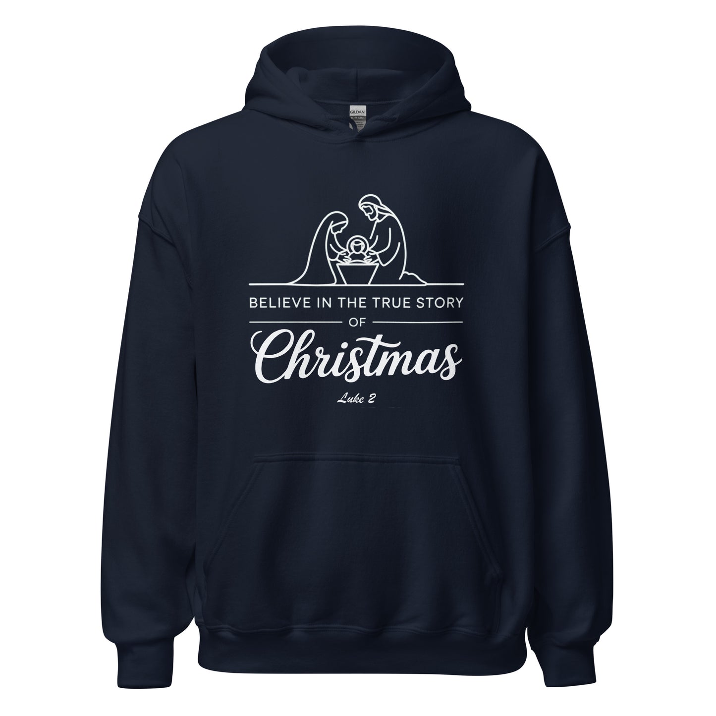 Believe in Christmas Christian Hoodie Luke 2