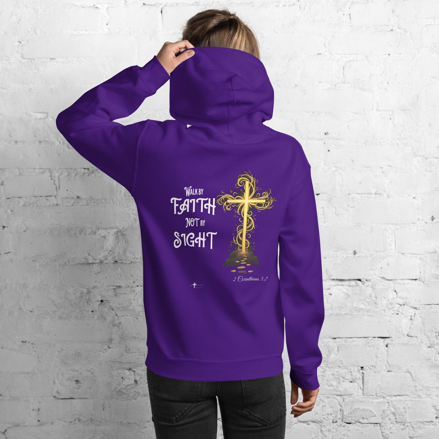Walk by Faith Not By Sight Hoodie Christian Bible Verse Hoodie
