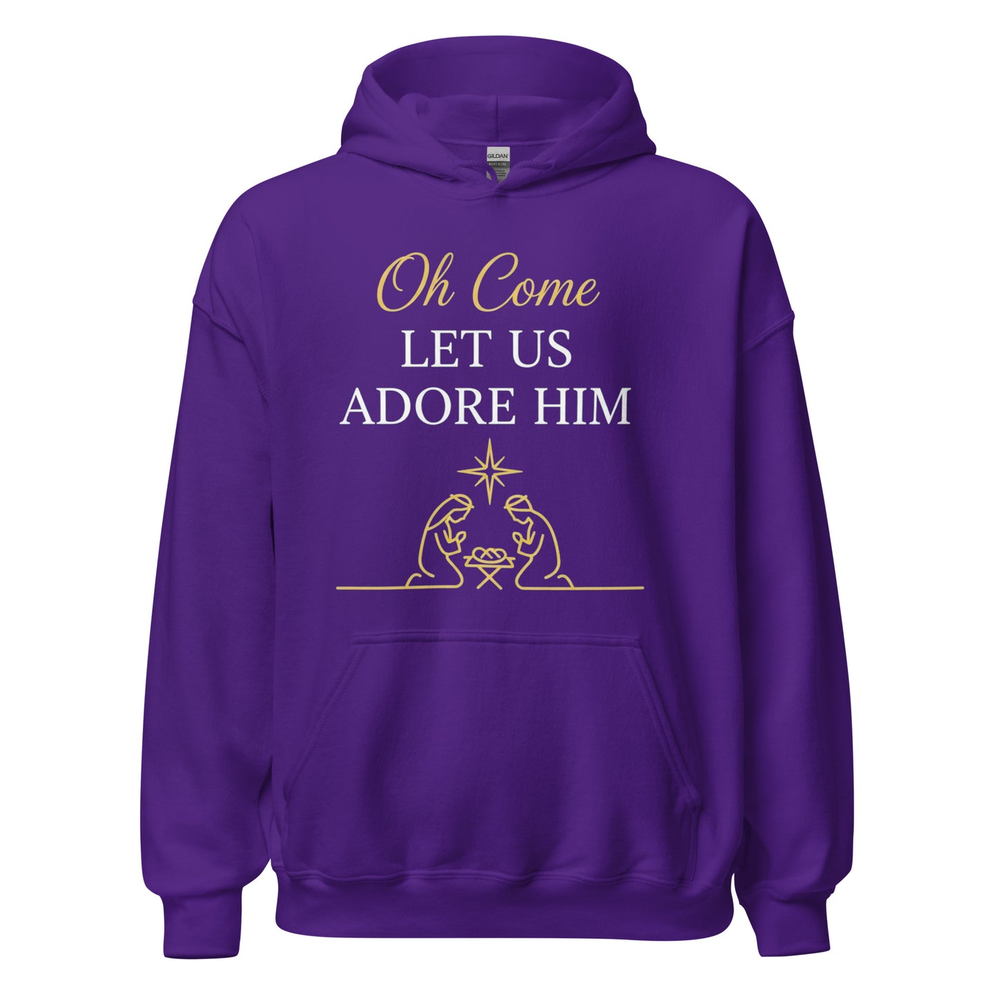 Oh Come let us Adobe Him Christian Christmas Hoodie