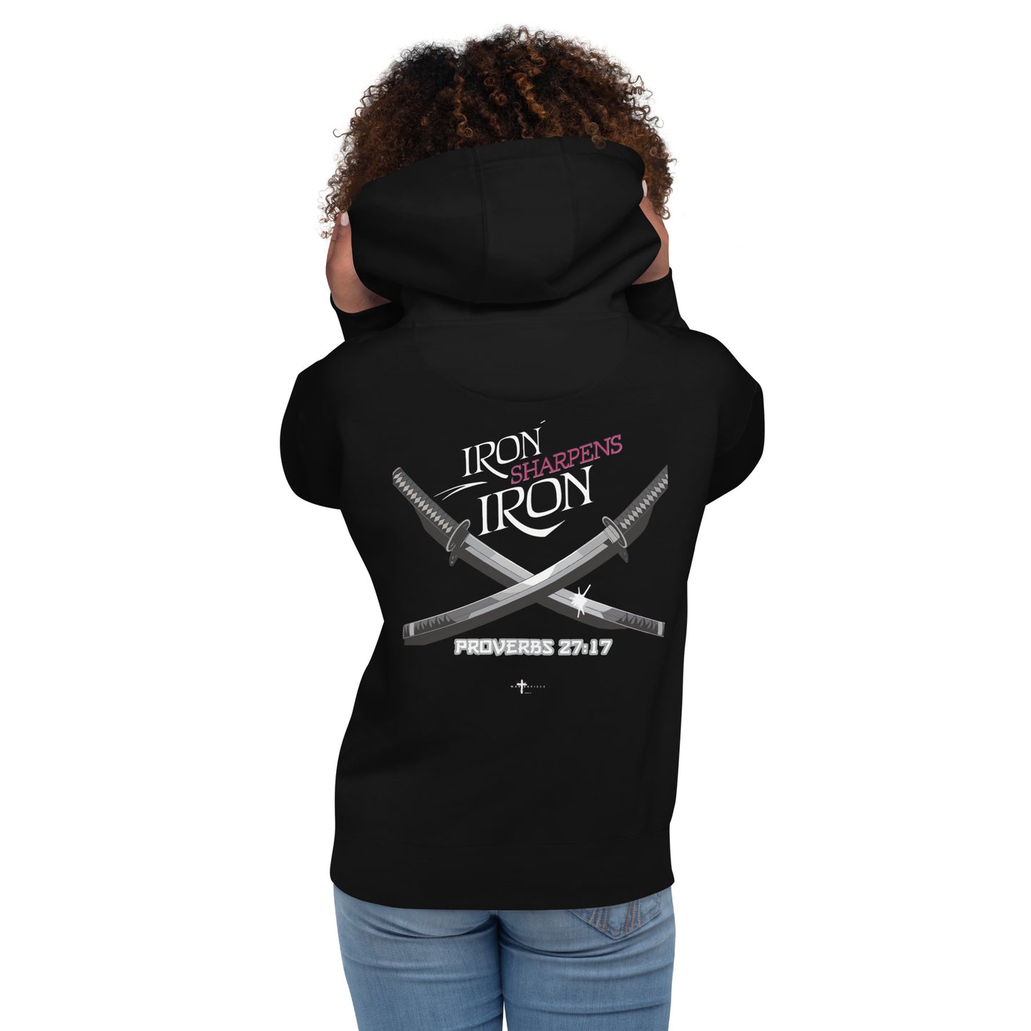 Iron Sharpens Iron Premium Hoodie Christian Bible Verse Premium Hoodie