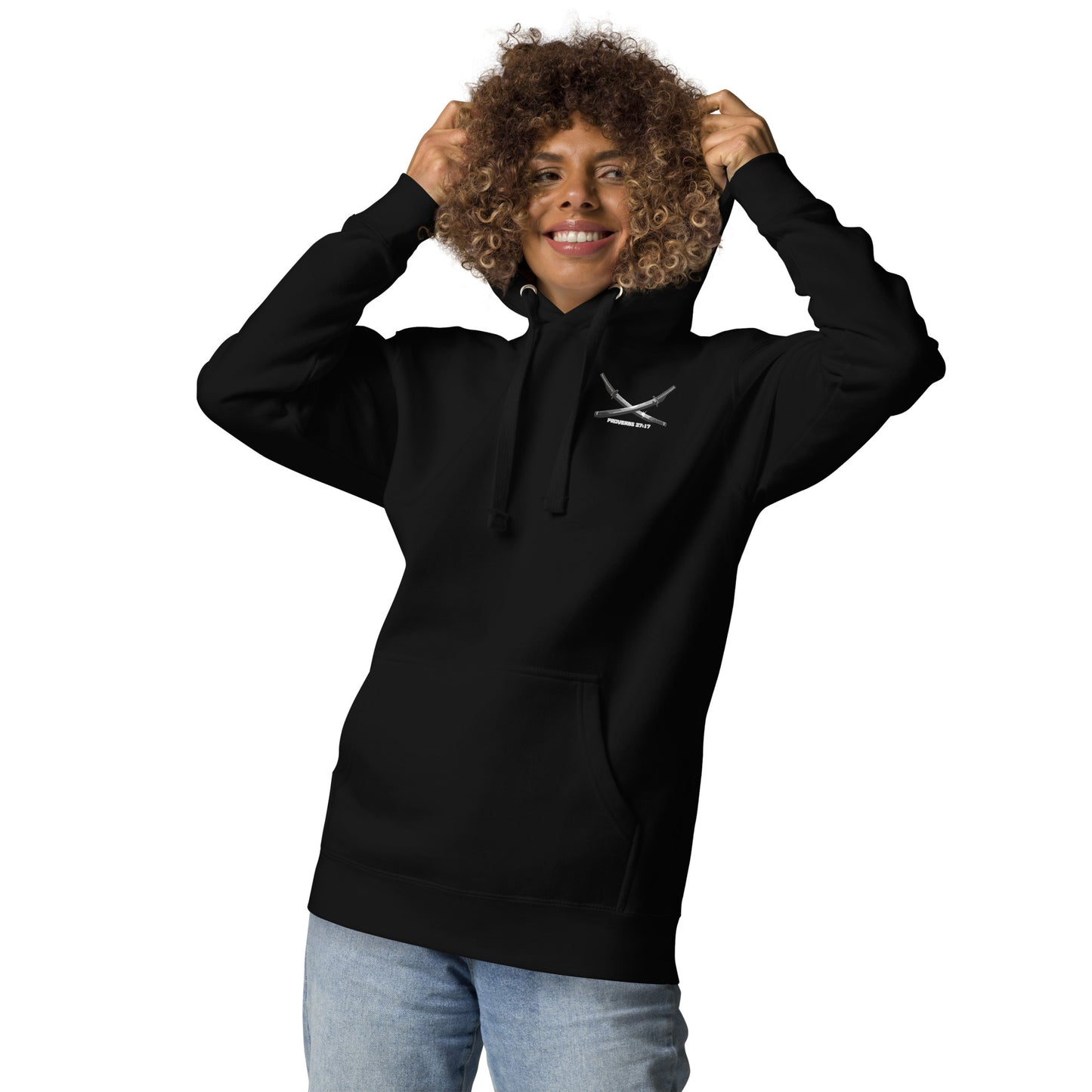 Iron Sharpens Iron Premium Hoodie Christian Bible Verse Premium Hoodie
