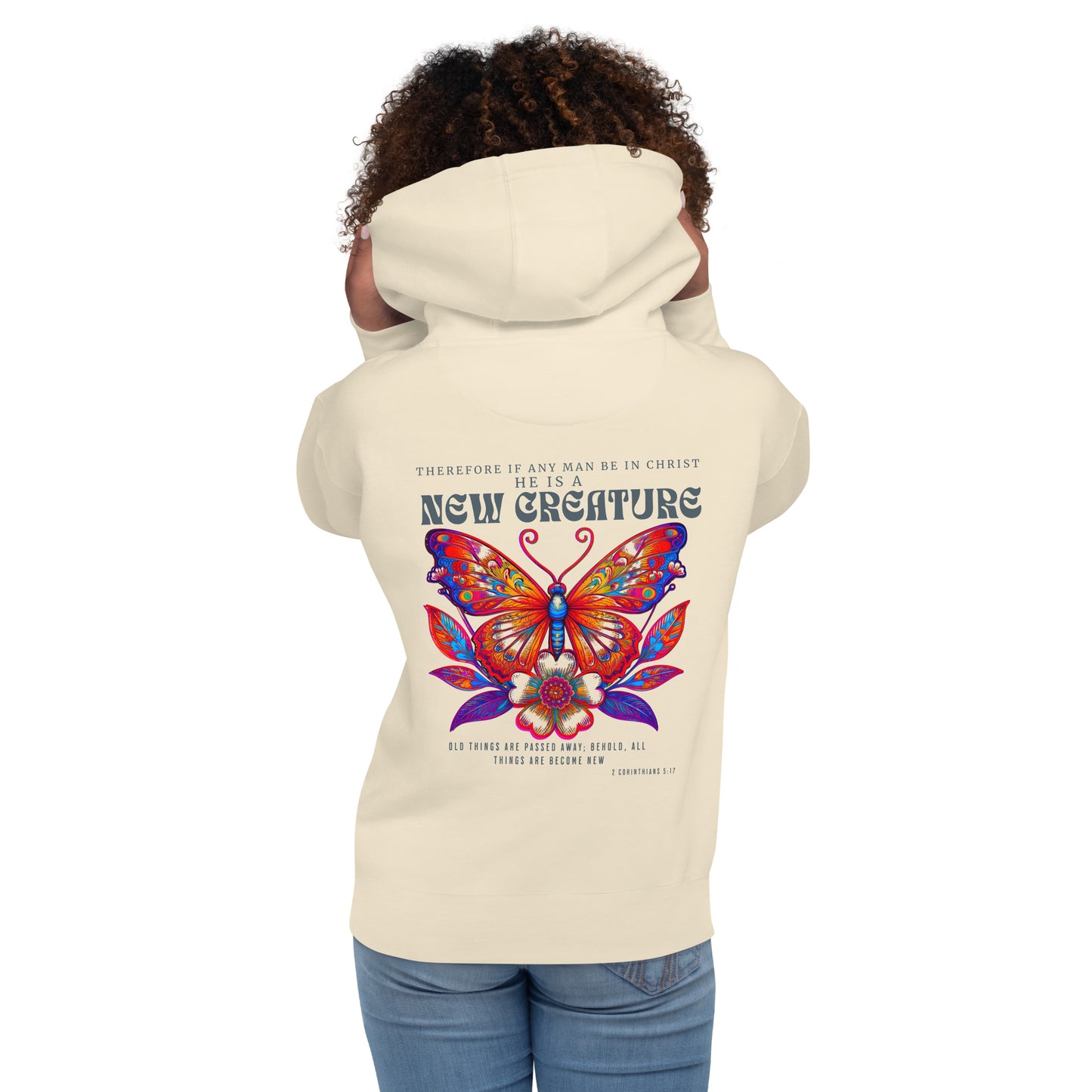 New Creature Premium Christian Bible Verse Hoodie