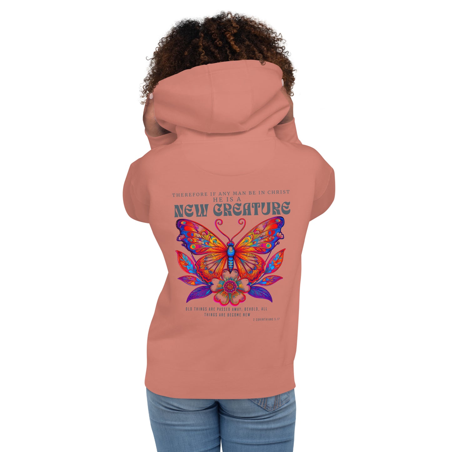 New Creature Premium Christian Bible Verse Hoodie