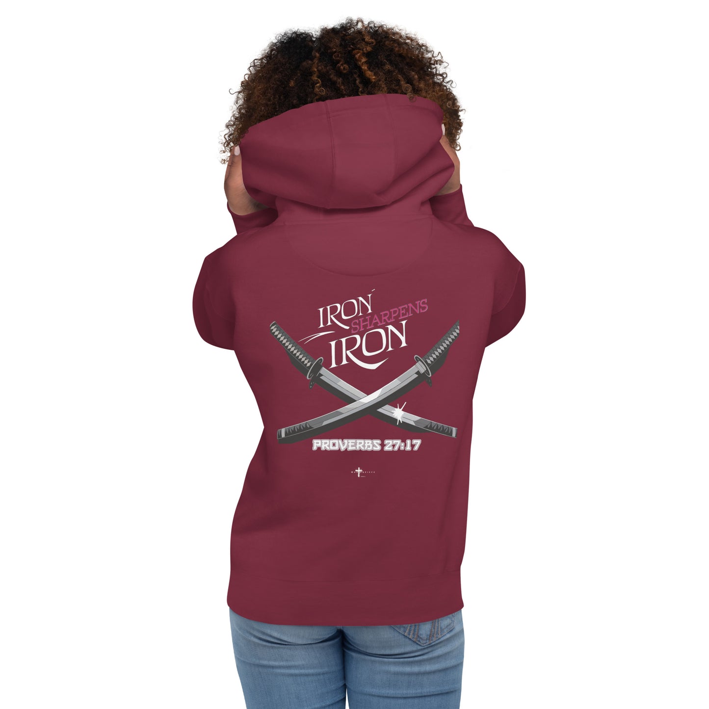 Iron Sharpens Iron Premium Hoodie Christian Bible Verse Premium Hoodie