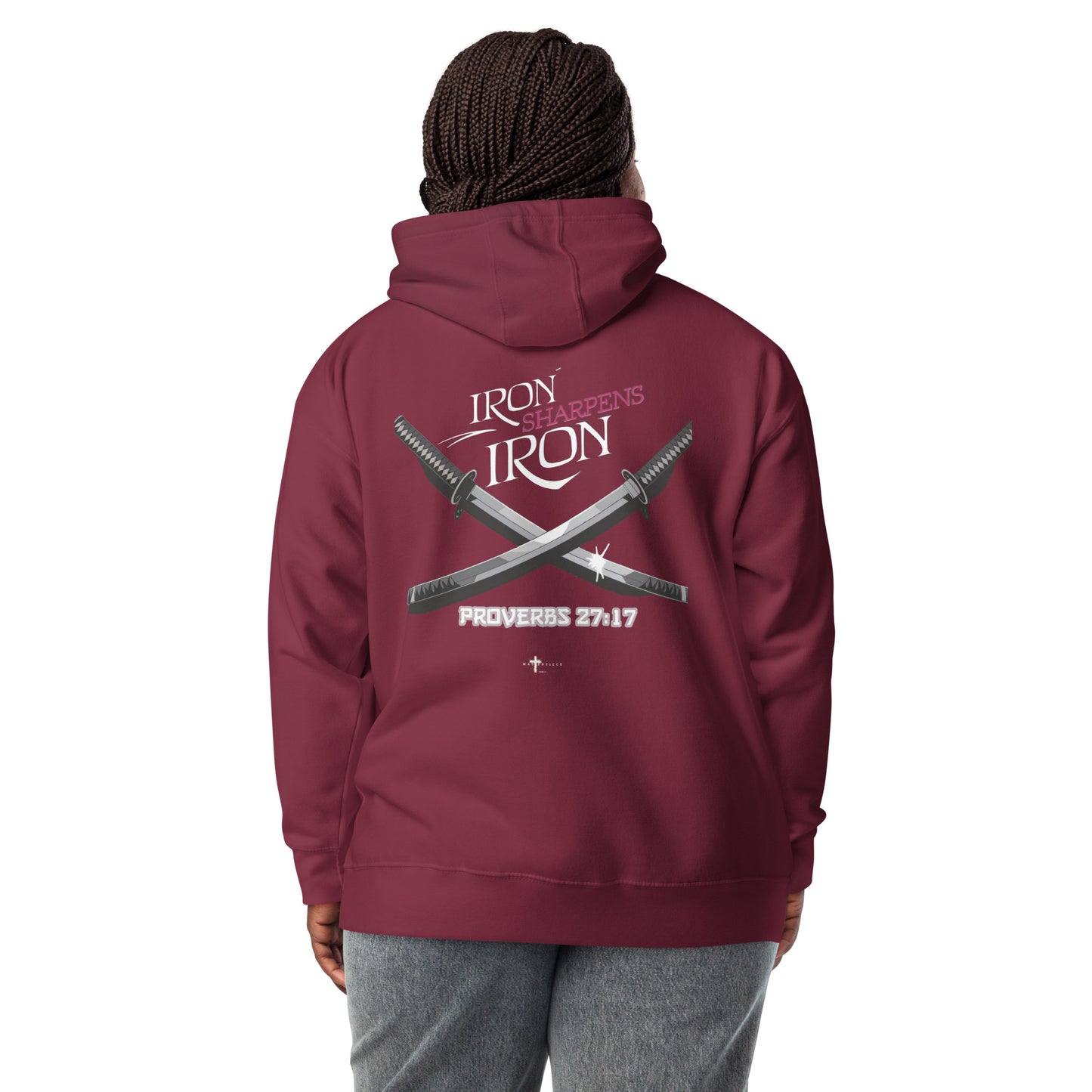Iron Sharpens Iron Premium Hoodie Christian Bible Verse Premium Hoodie