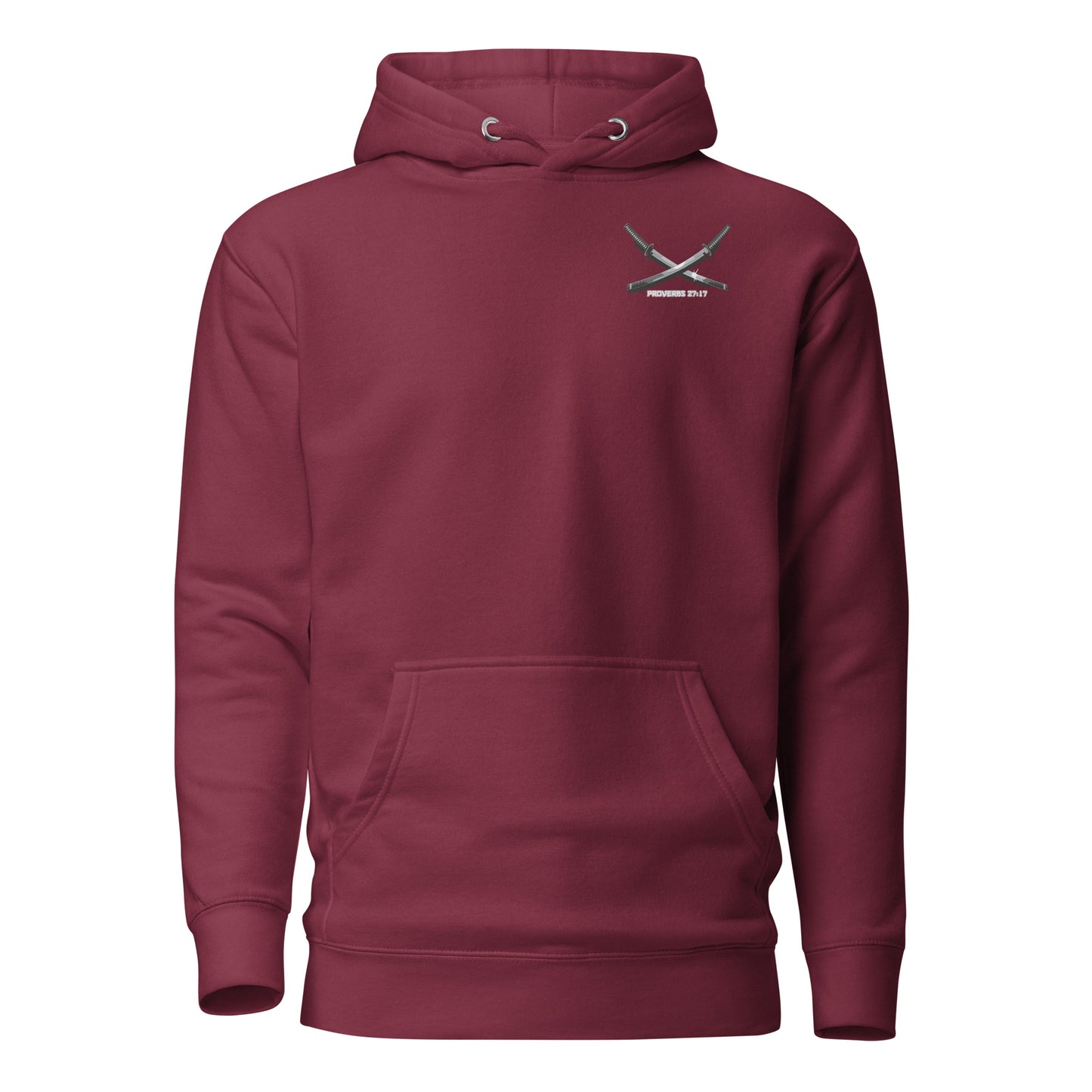 Iron Sharpens Iron Premium Hoodie Christian Bible Verse Premium Hoodie