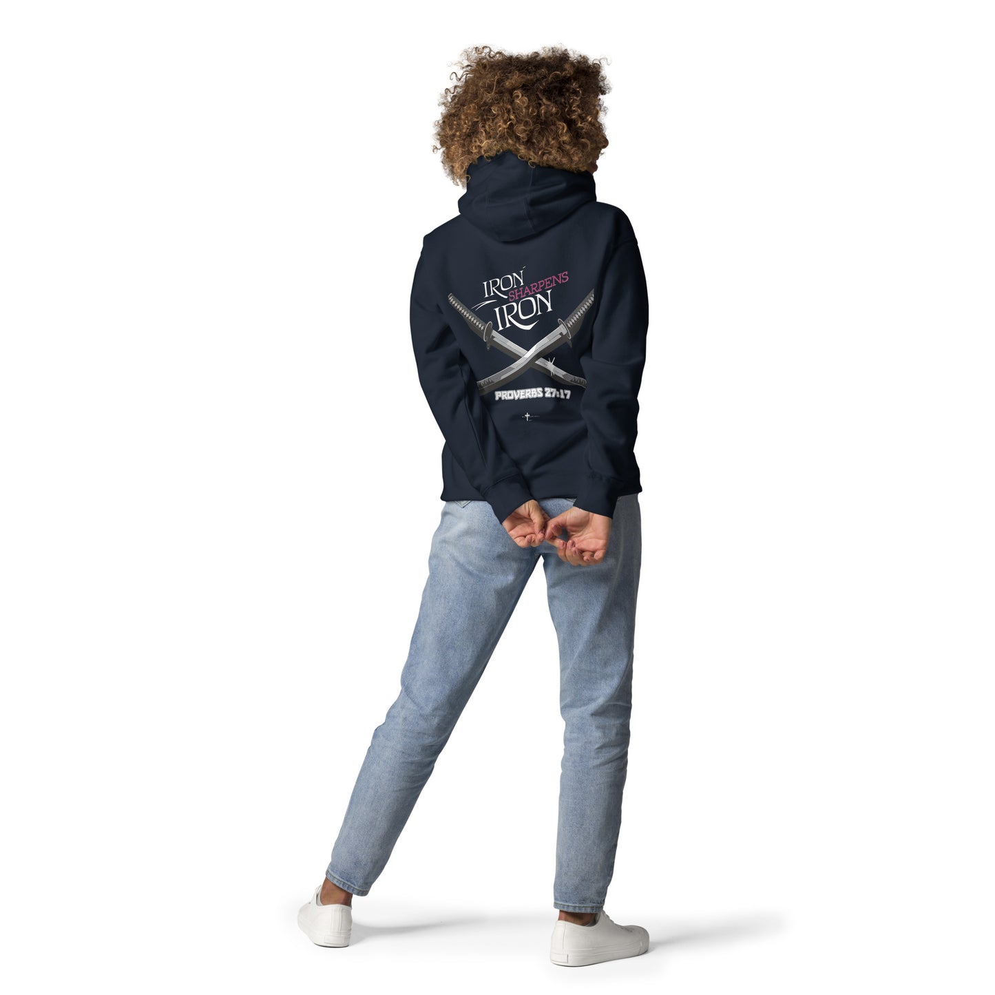 Iron Sharpens Iron Premium Hoodie Christian Bible Verse Premium Hoodie