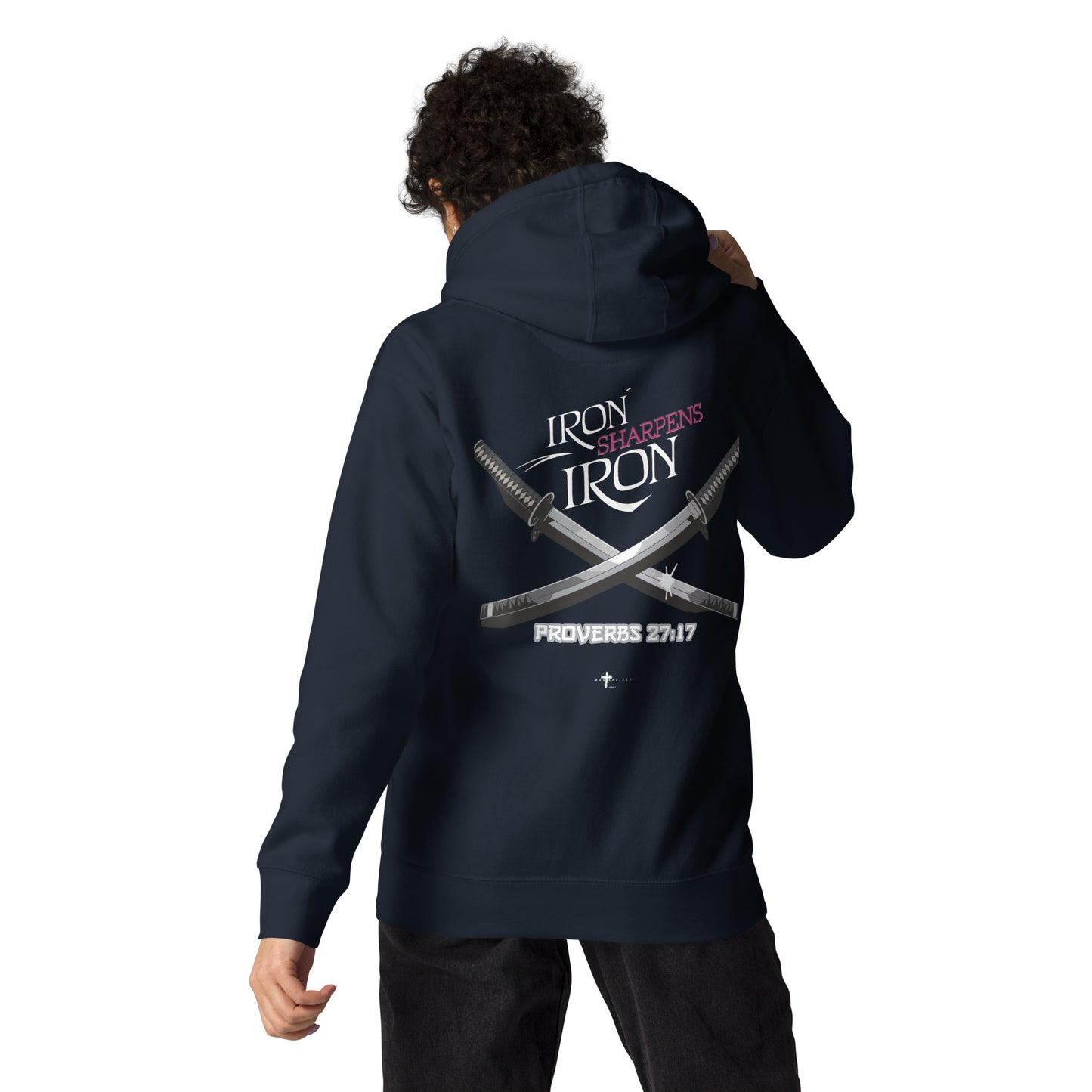 Iron Sharpens Iron Premium Hoodie Christian Bible Verse Premium Hoodie