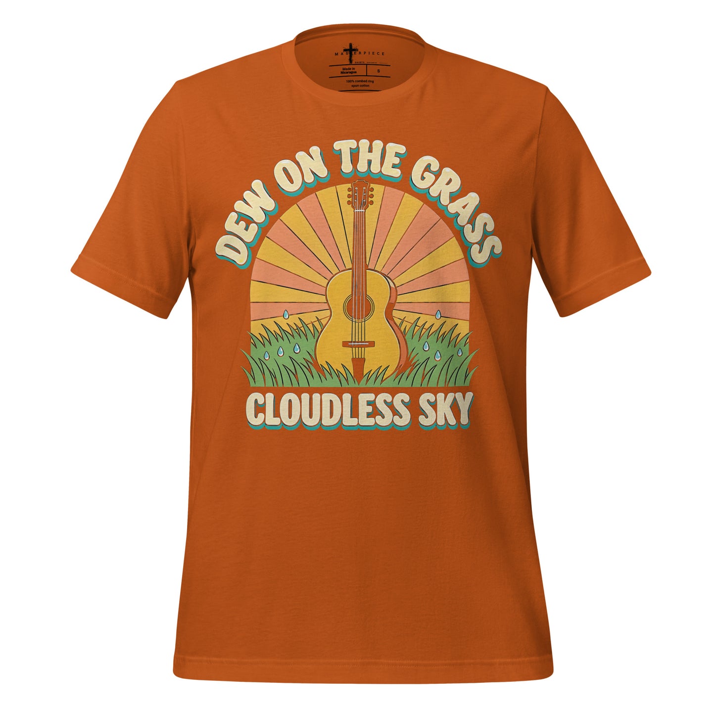 Dew On The Grass Cloudless Sky Guitar - MasterPiece Shirts
