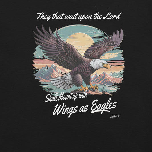 Mount up with Wings of Eagles Christian Bible Verse T-Shirt