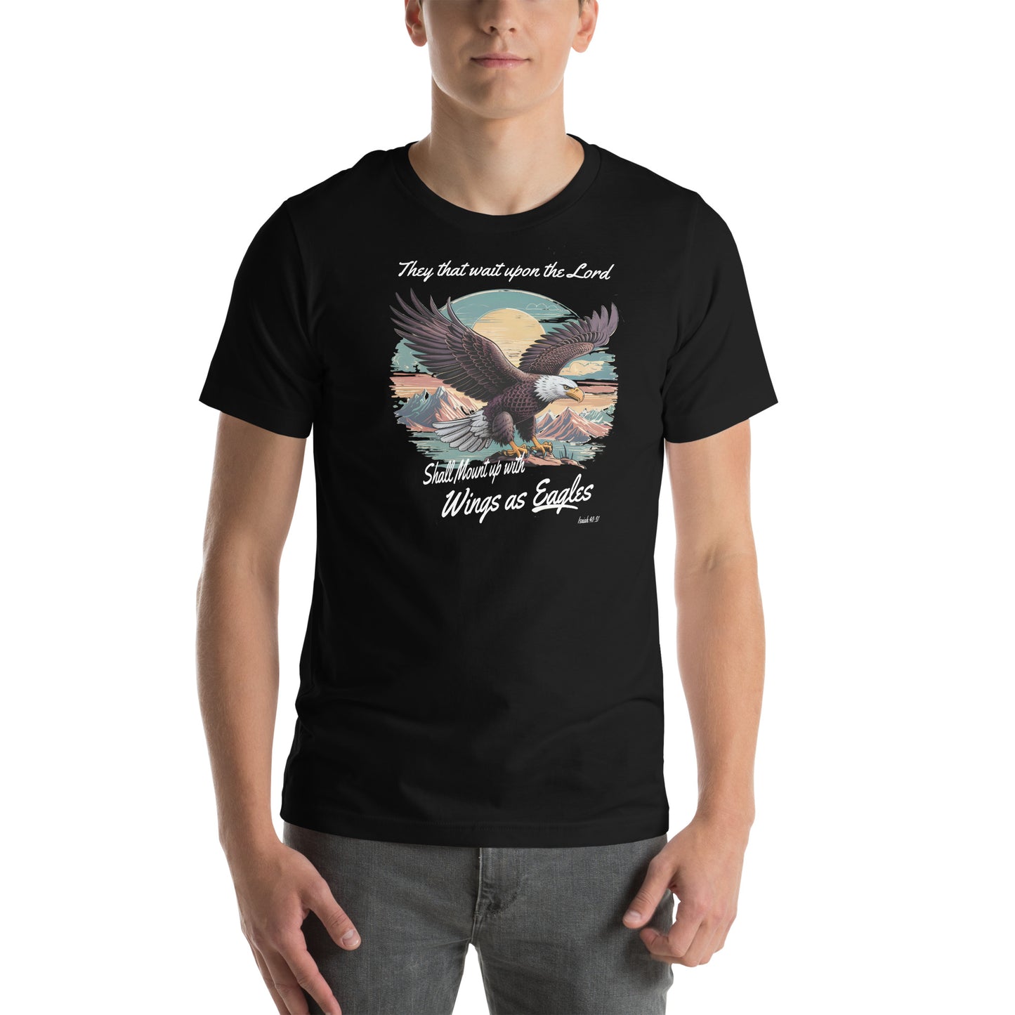 Mount up with Wings of Eagles Christian Bible Verse T-Shirt