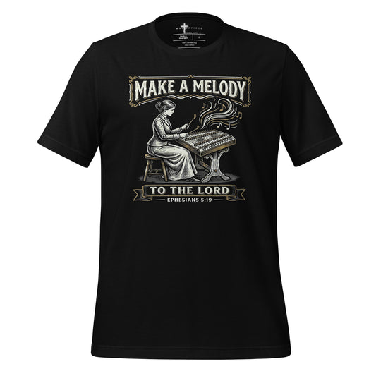 make a melody to the lord Premium Christian T-Shirt hammered dulcimer Ephesians 5:19
