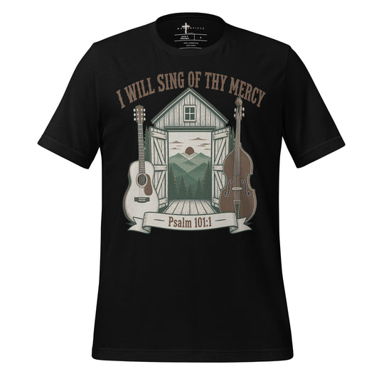 Sing of Mercy Guitar Bass - Black - MasterPiece Shirts