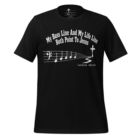 Bass Line Points to Jesus - Black - MasterPiece Shirts