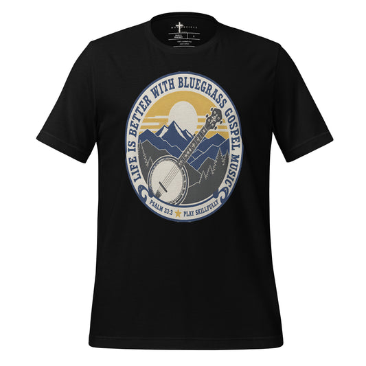 Bluegrass Gospel Banjo - Black - MasterPiece Shirts