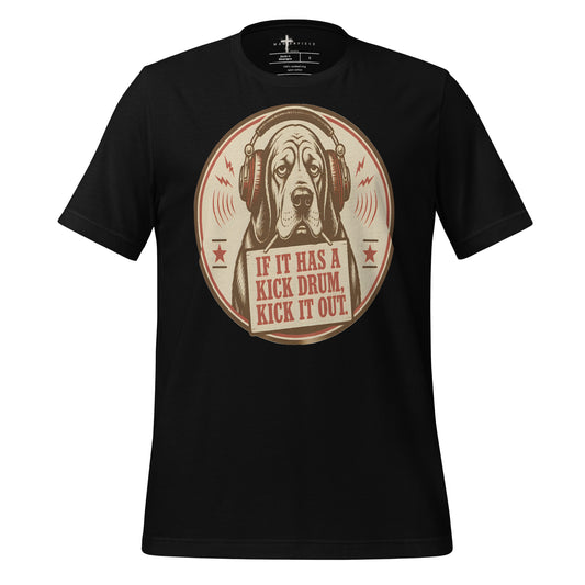 Dog Kicks the Drums Out - Black - MasterPiece Shirts