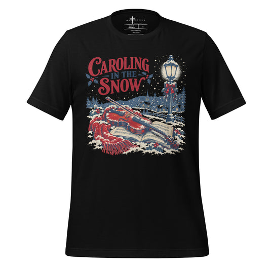 Caroling Snow Violin - Black - MasterPiece Shirts
