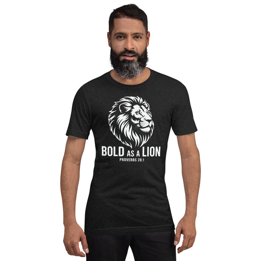 Bold as a Lion Christian Bible Verse T-Shirt