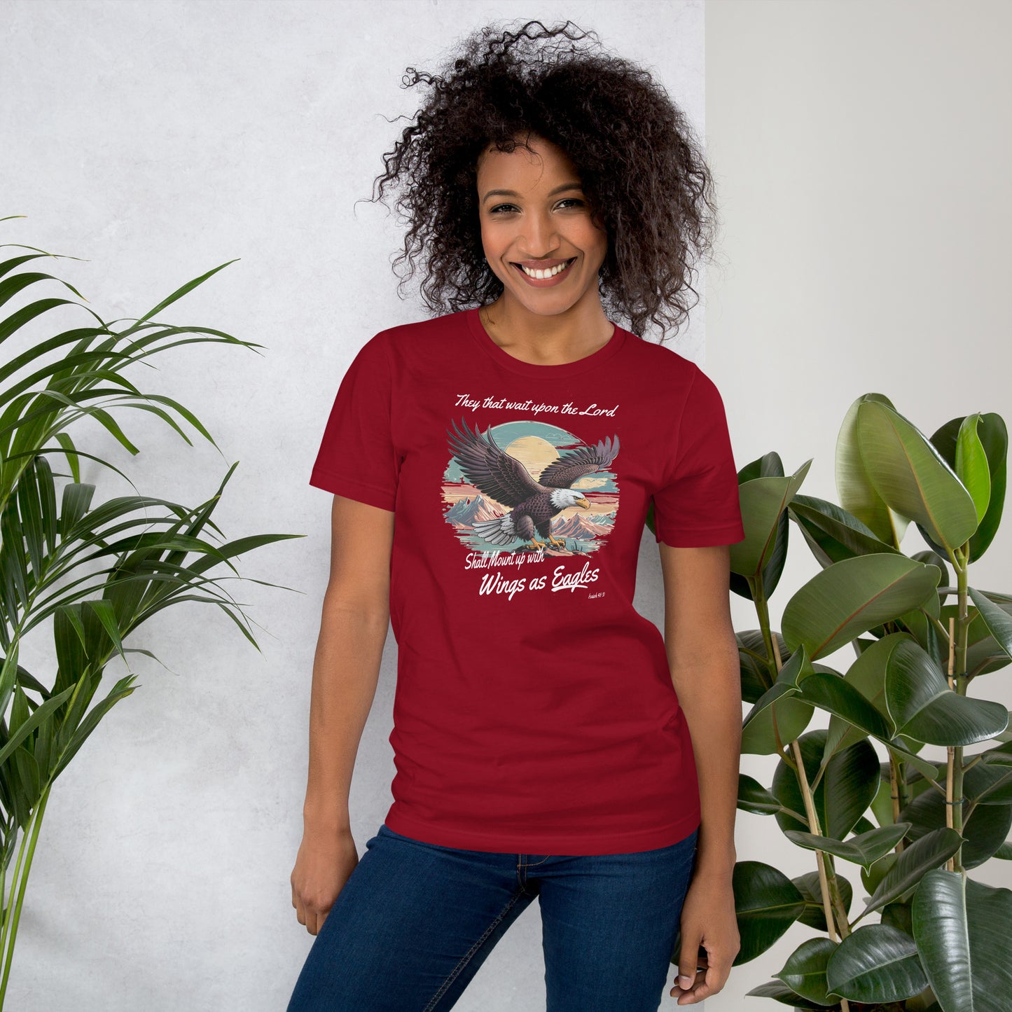 Mount up with Wings of Eagles Christian Bible Verse T-Shirt