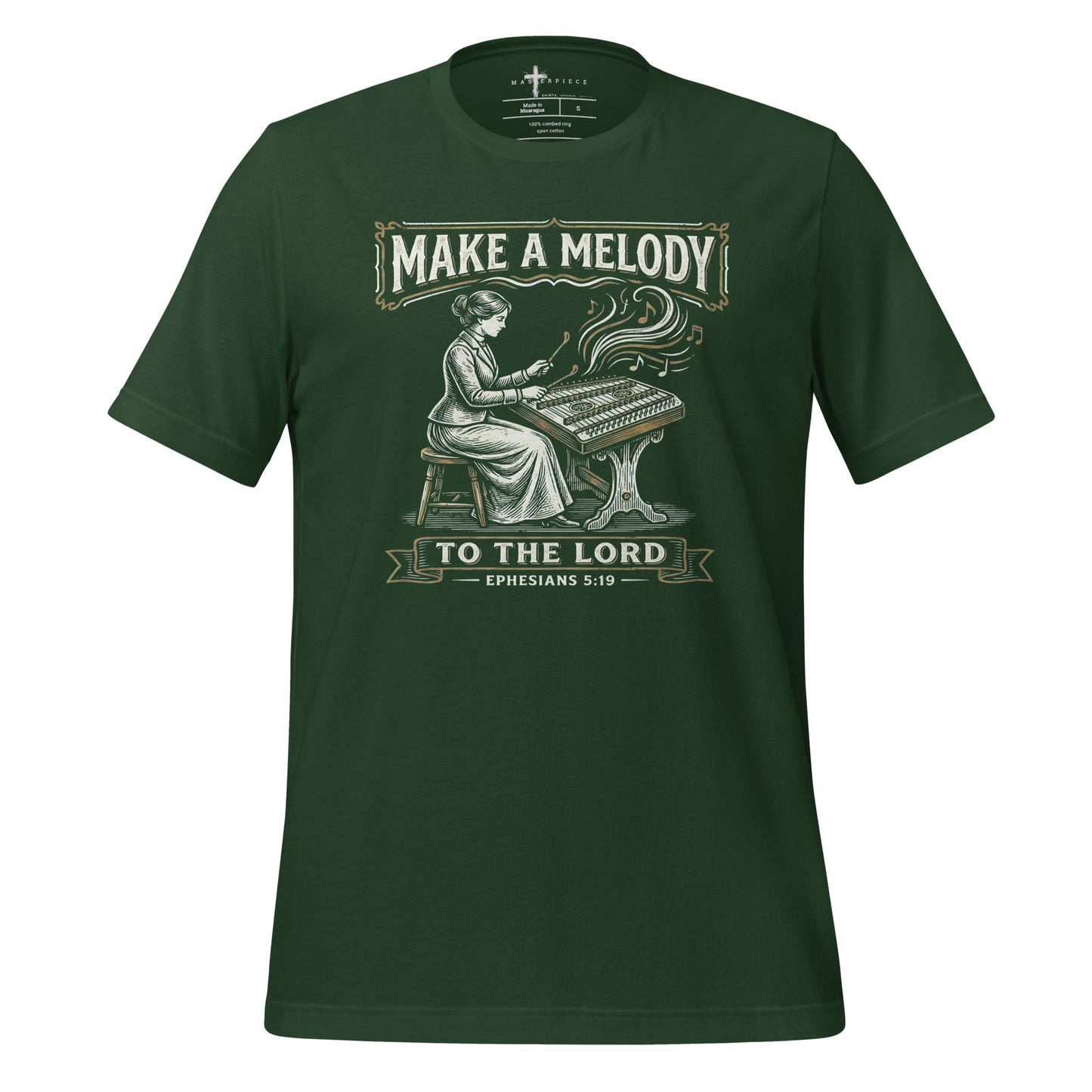 make a melody to the lord Premium Christian T-Shirt hammered dulcimer Ephesians 5:19