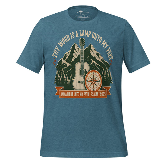 Thy Word is a Lamp unto my feet Guitar - Teal - MasterPiece Shirts