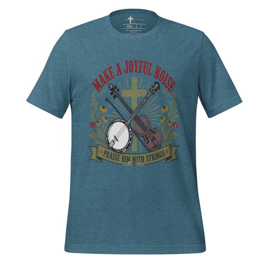 Joyful Noise Banjo Fiddle Violin - Teal - MasterPiece Shirts