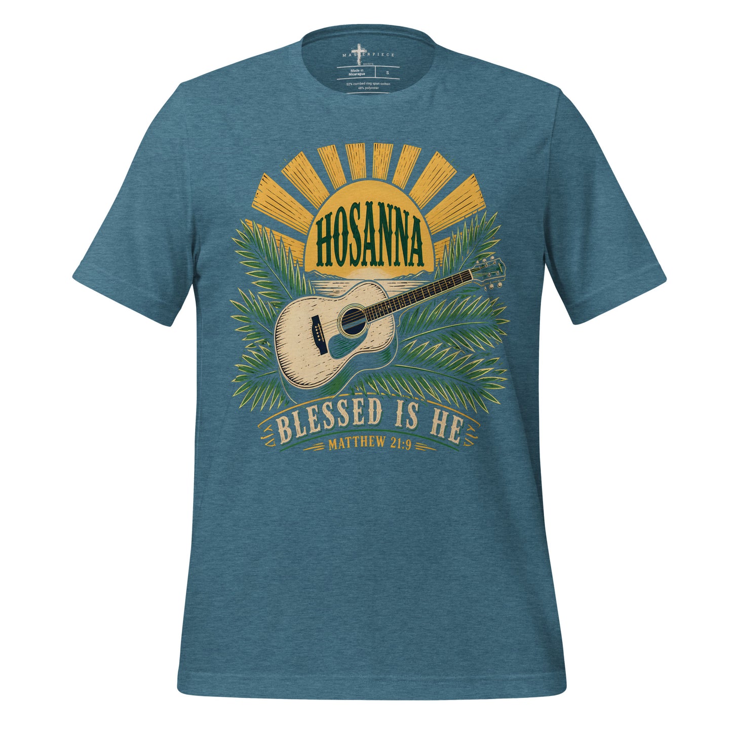 Hosanna Blessed is He Guitar - Teal - MasterPiece Shirts