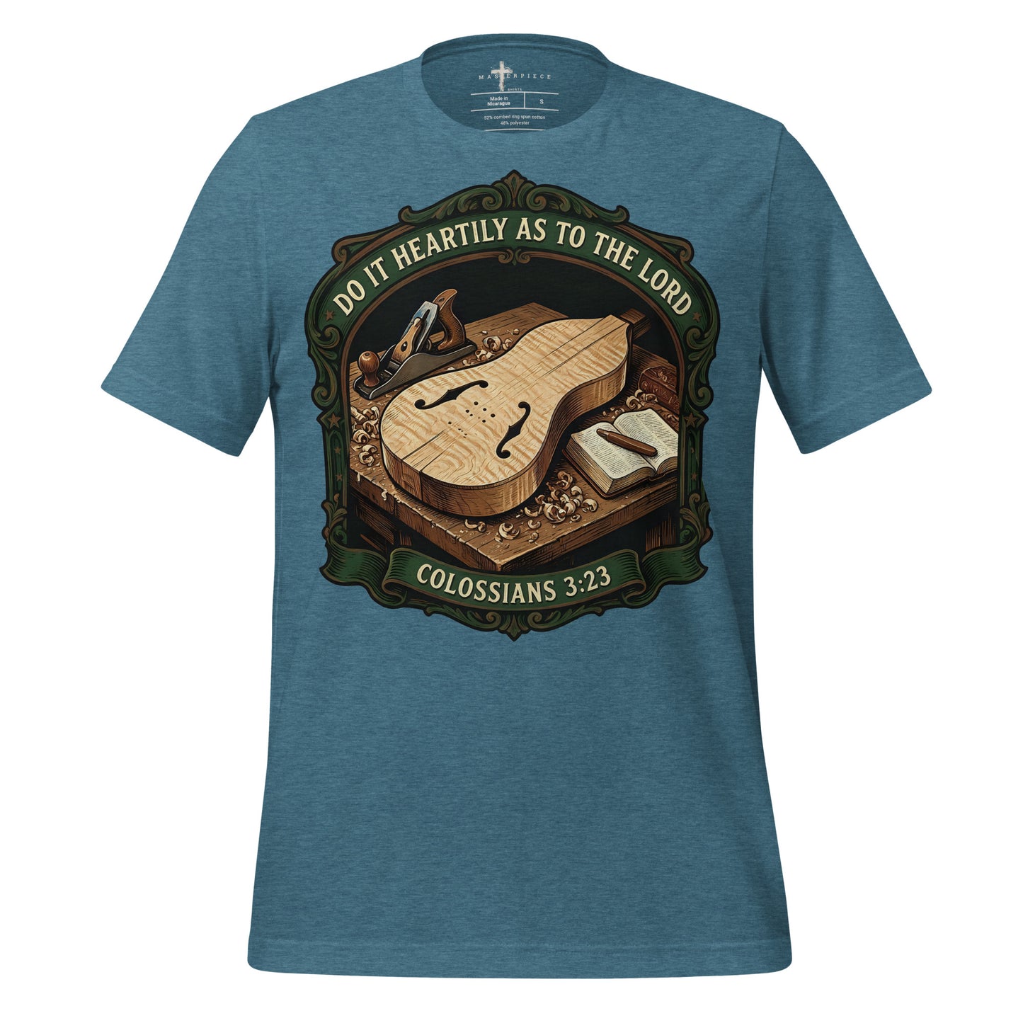 Heartily to the Lord Dulcimer - Teal - MasterPiece Shirts