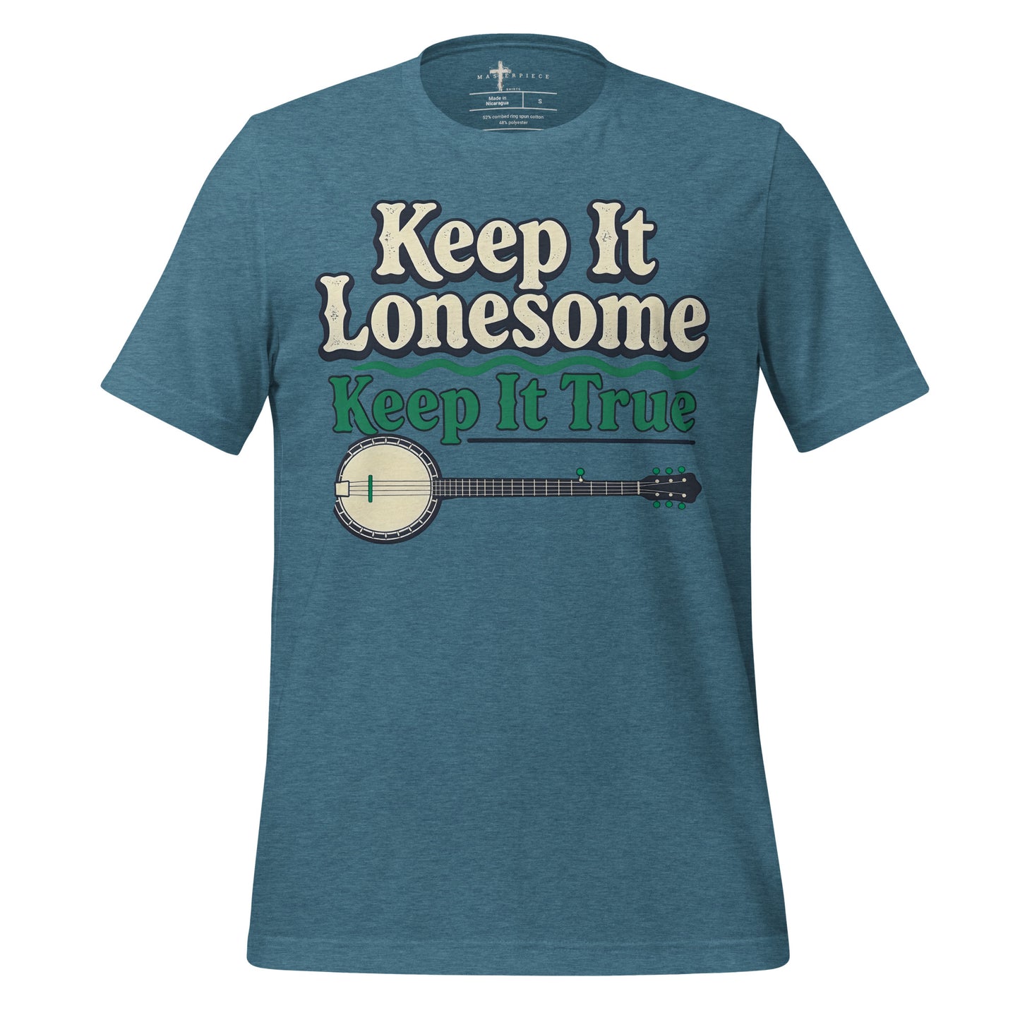 Keep it Lonesome Banjo - Teal - MasterPiece Shirts