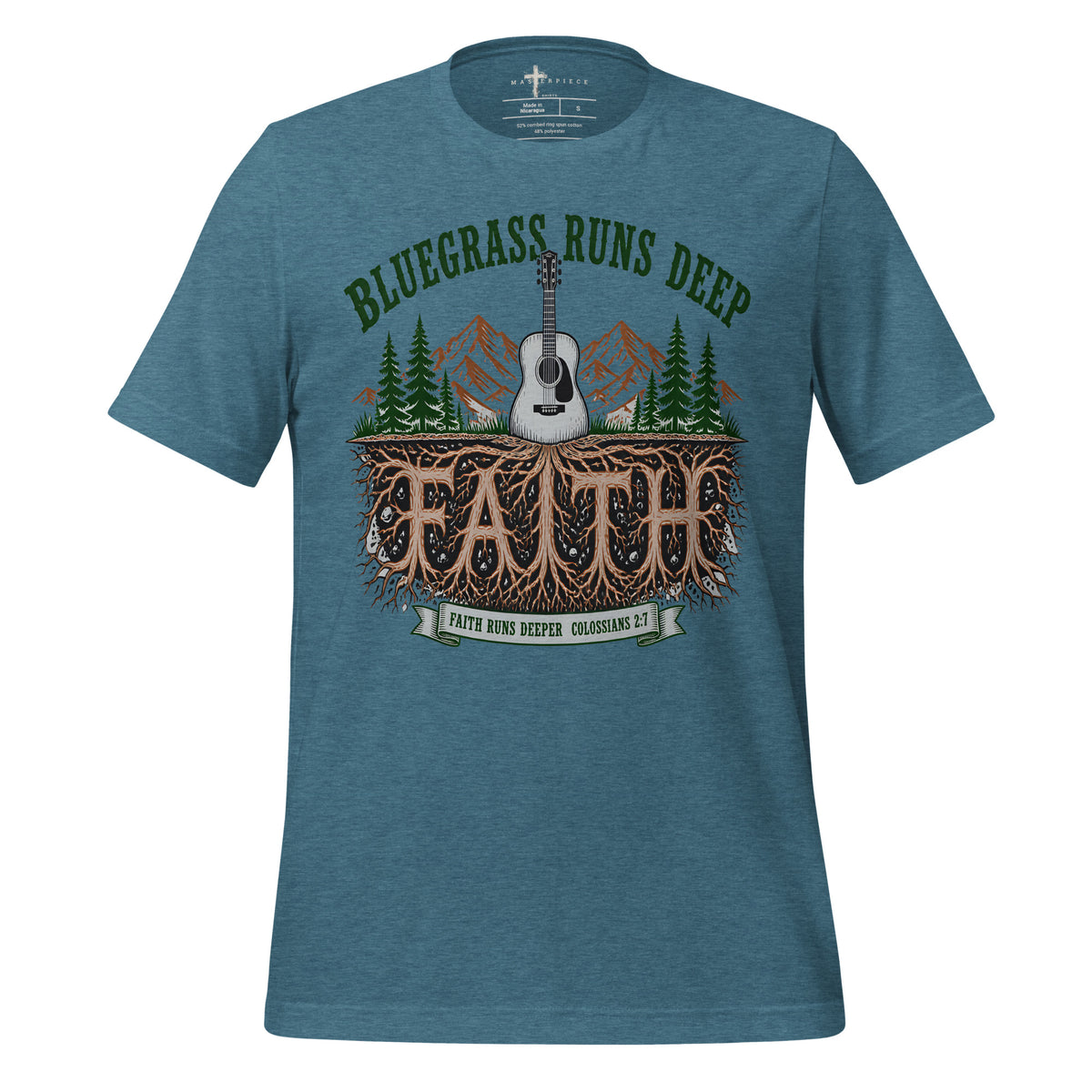 Bluegrass and Faith Run Deep - Teal - MasterPiece Shirts