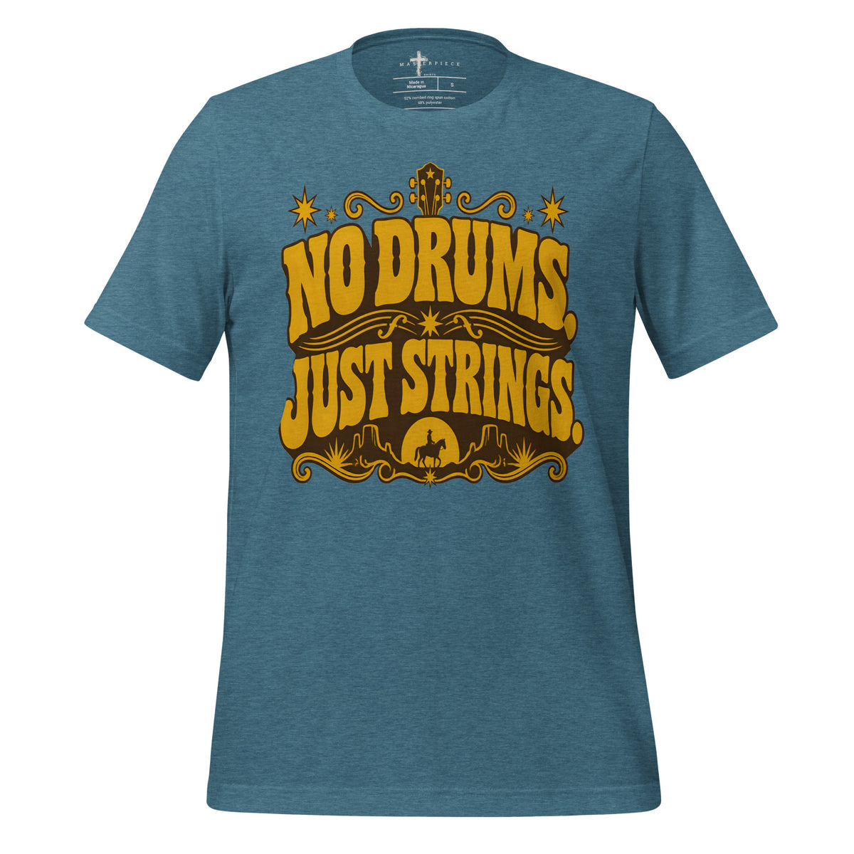 No Drums Just Strings - Teal - MasterPiece Shirts