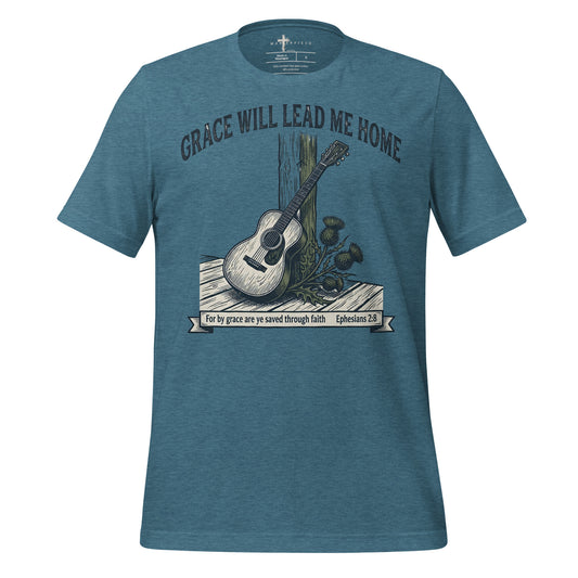 Grace Will Lead Me Home Guitar - Teal - MasterPiece Shirts