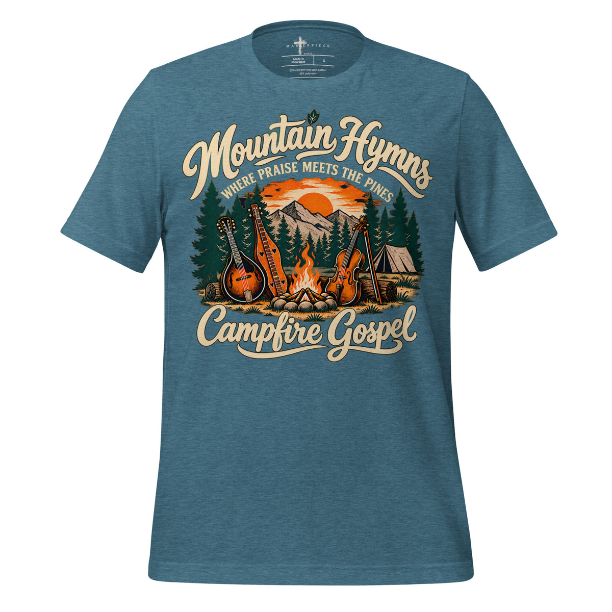 Mountain Hymns Gospel - Teal - MasterPiece Shirts