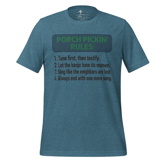 Porch Pickin Rules - Teal - MasterPiece Shirts
