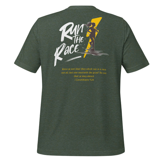 Run the Race - Women (Back) Christian Bible Verse T-Shirt