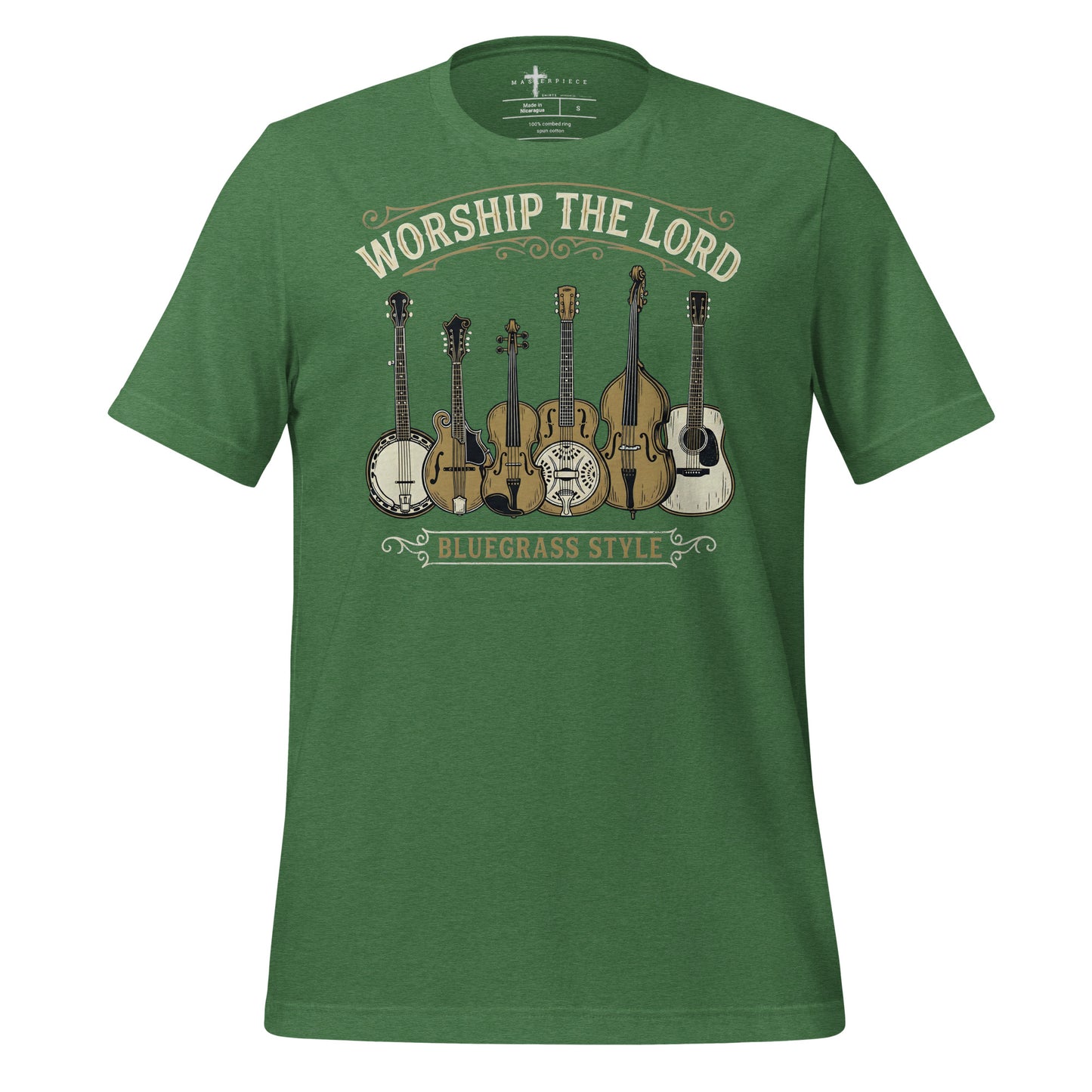 Worship The Lord BlueGrass Style Christian T-shirt