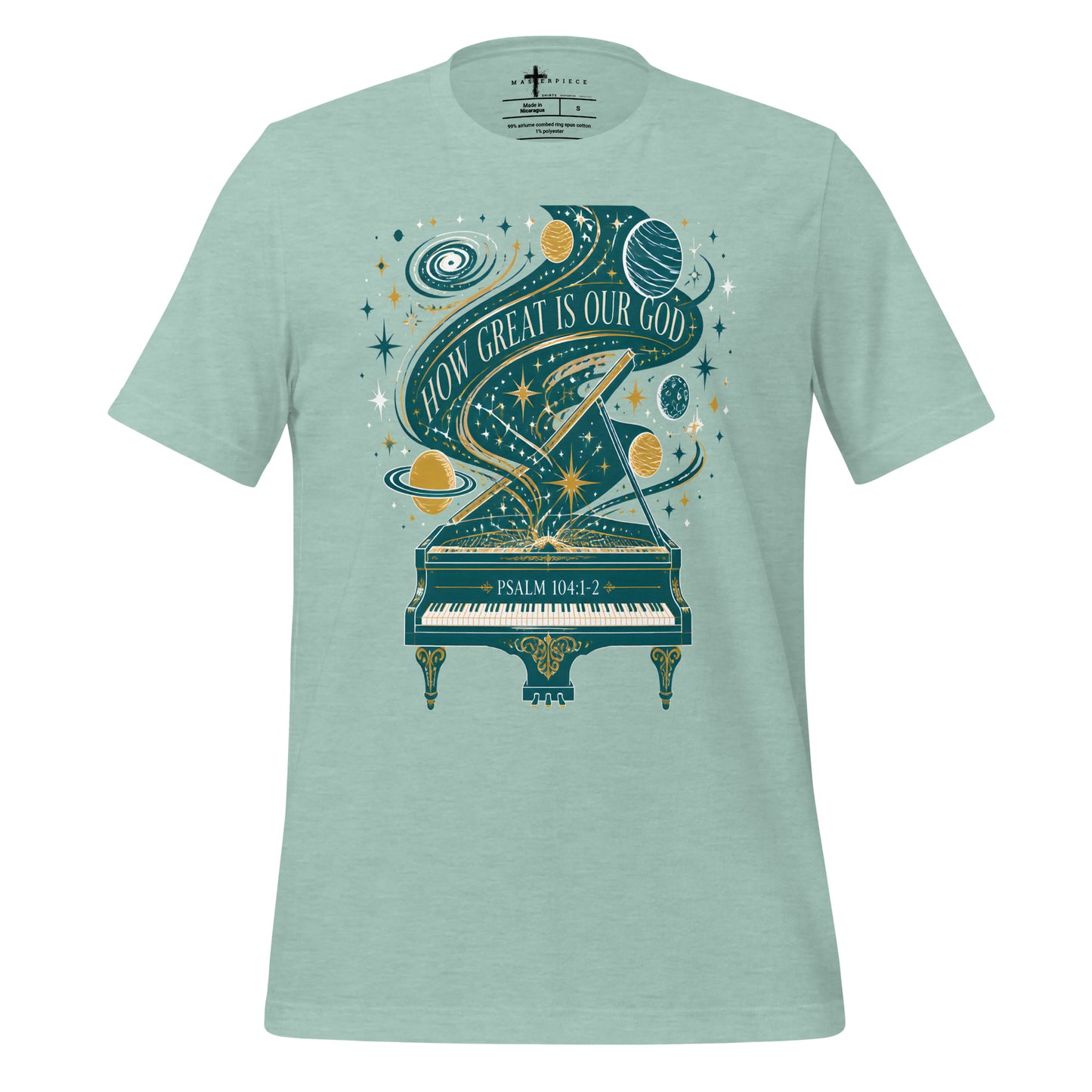 How Great is our God Piano - Blue - MasterPiece Shirts